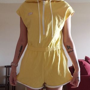 Hunter Yellow Hooded Romper